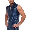 NEK Débardeur avec zip Top Andio Bleu métallisé